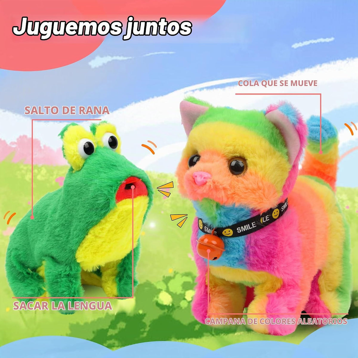Hopearl - Rana saltarina y croacante interactiva, mascota electróni...