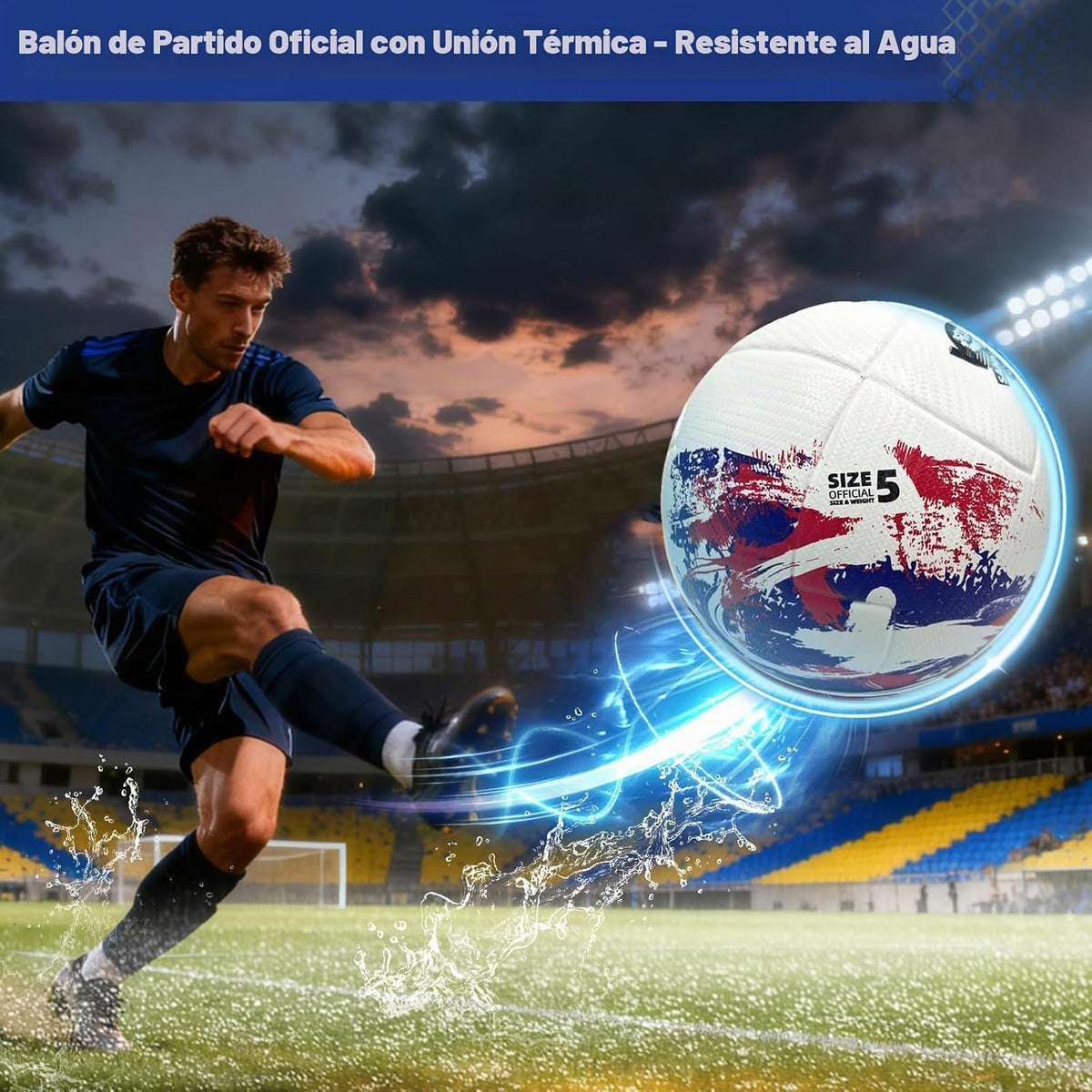 SANNLEIKA Storm Series - Pelota de fútbol profesional para principi...