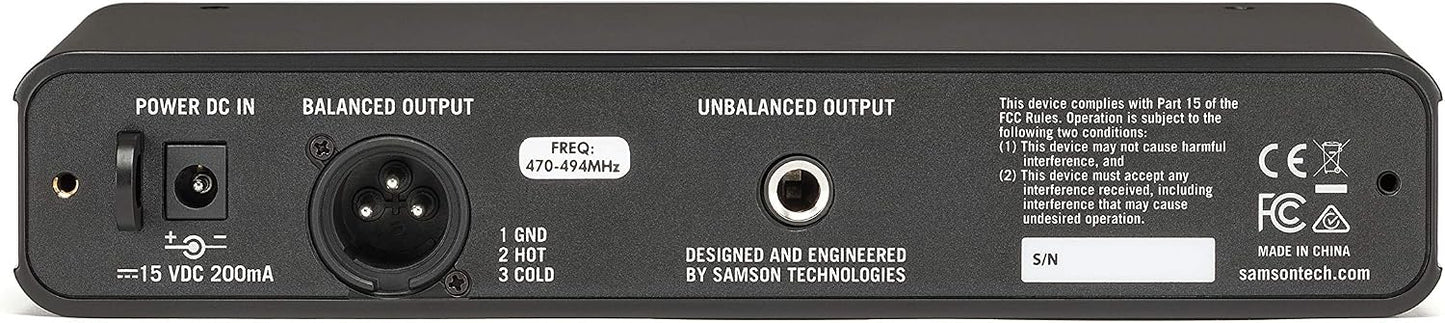 SAMSON Concert 88x Sistema Inalámbrico UHF Portátil Q7 (banda D)