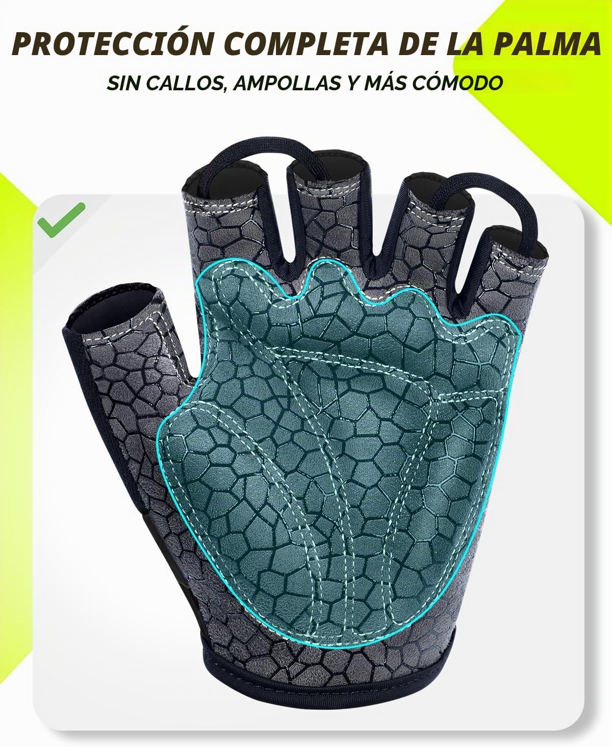 Tanluhu Guantes de Ciclismo - Guantes de Bicicleta de Montaña de Me...