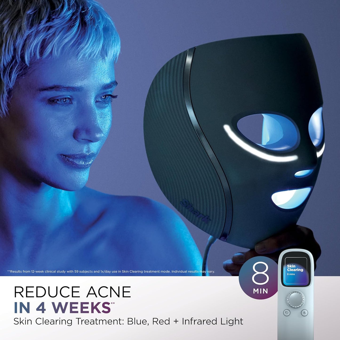 Mascarilla facial LED Shark CryoGlow con enfriamiento debajo de los...