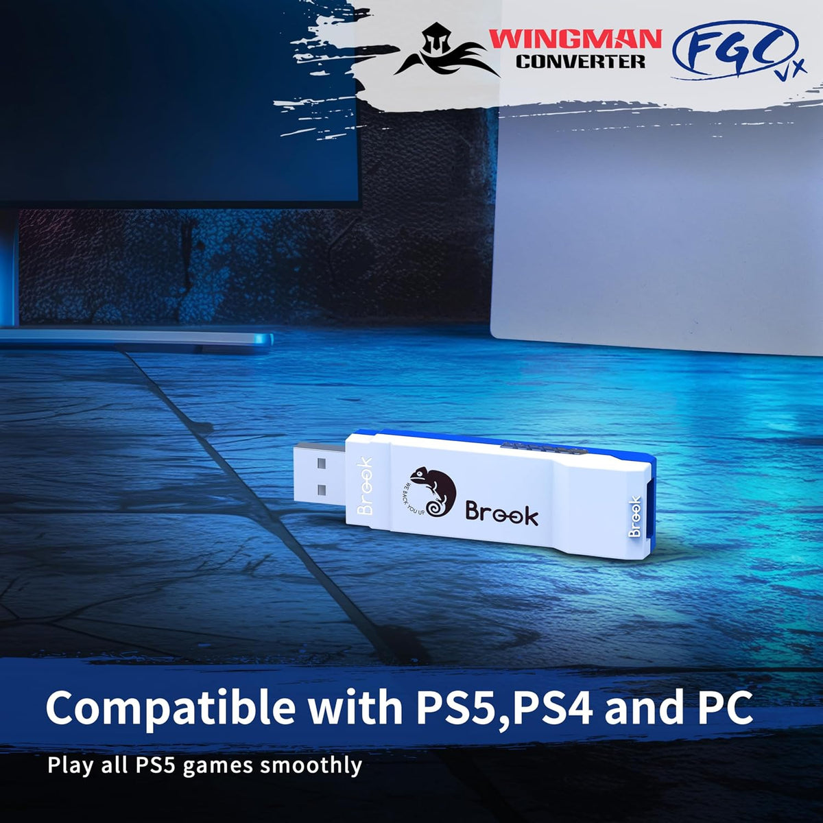 Brook Wingman FGC VX Arcade Controller Converter para PS5\/PS4\/PC...