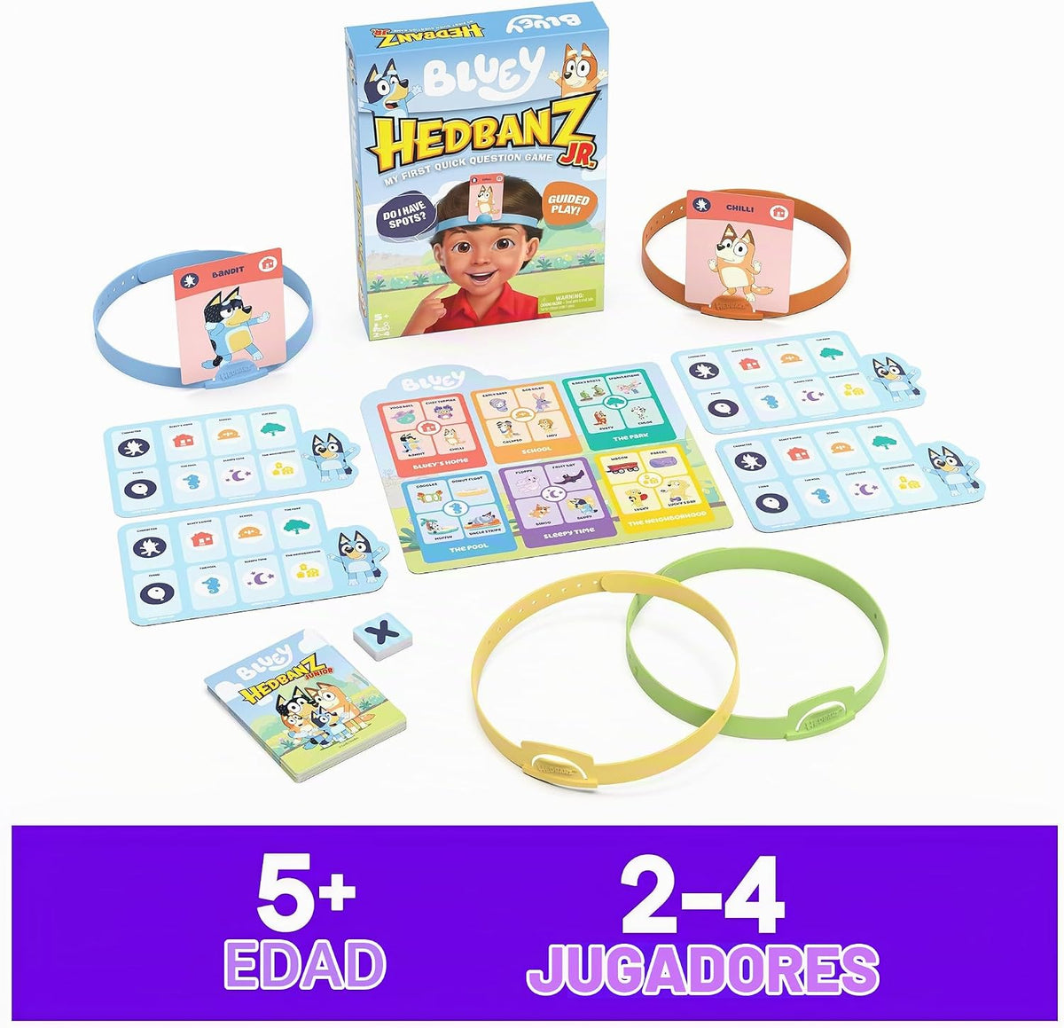 Spin Master Games Bluey Hedbanz Jr. Juego de mesa para familias | E...