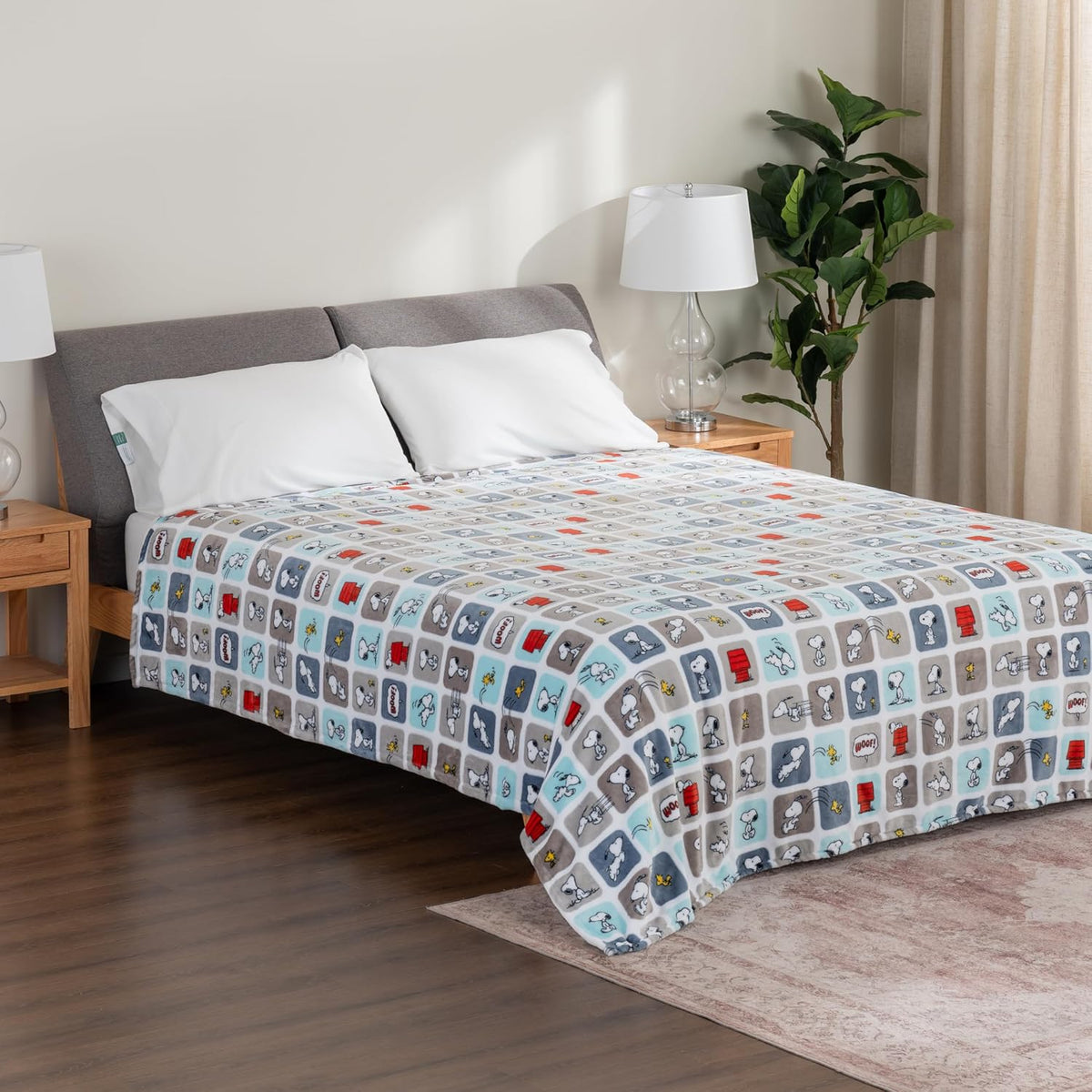 Berkshire Blanket Peanuts® VelvetLoft® - Manta de felpa de Snoopy c...
