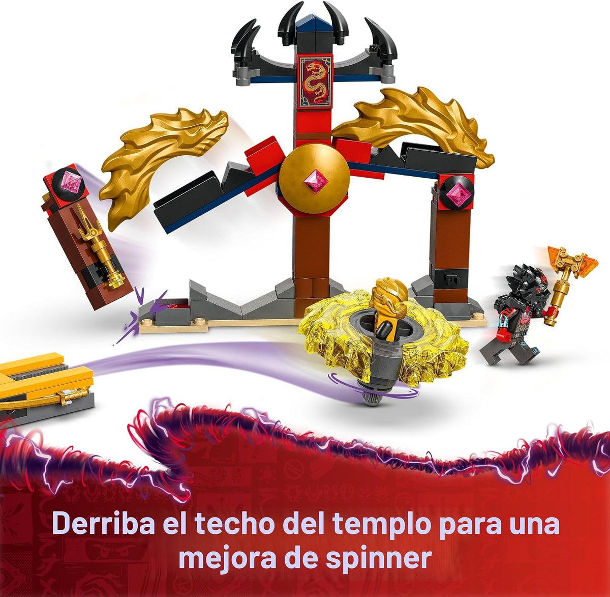LEGO NINJAGO Paquete de Batalla Spinjitzu Dragón - Juguete de Const...