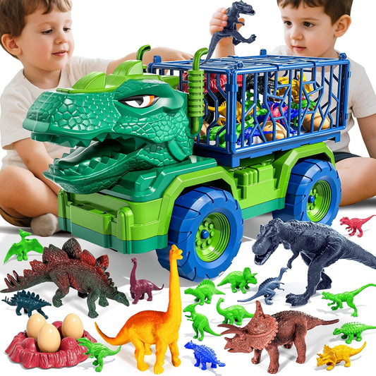 Guminnara Juego de Camión de Dinosaurio T-rex para Niños Pequeños 2...