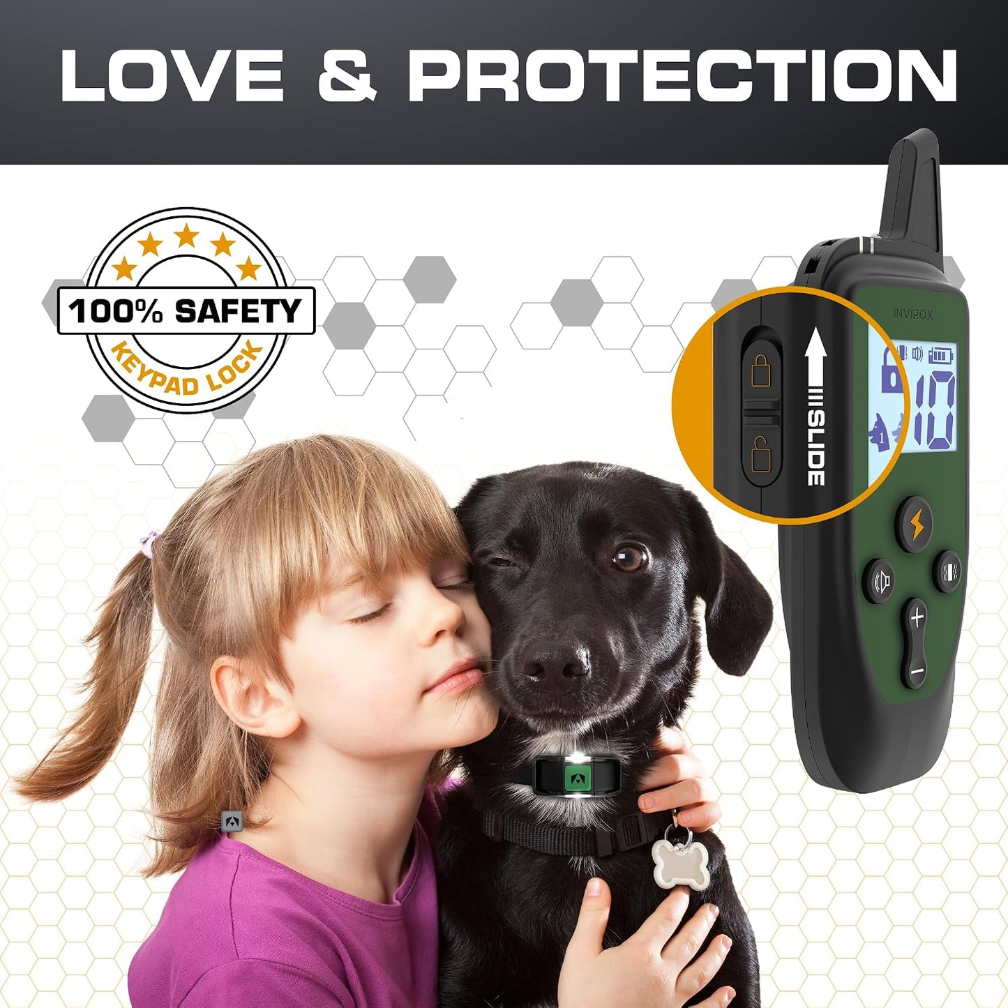 INVIROX - Collar de entrenamiento para perros con control remoto, c...