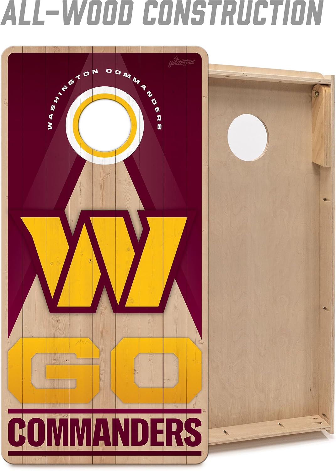 YouTheFan NFL - Juego profesional de Cornhole de madera de 2 x 4 pi...