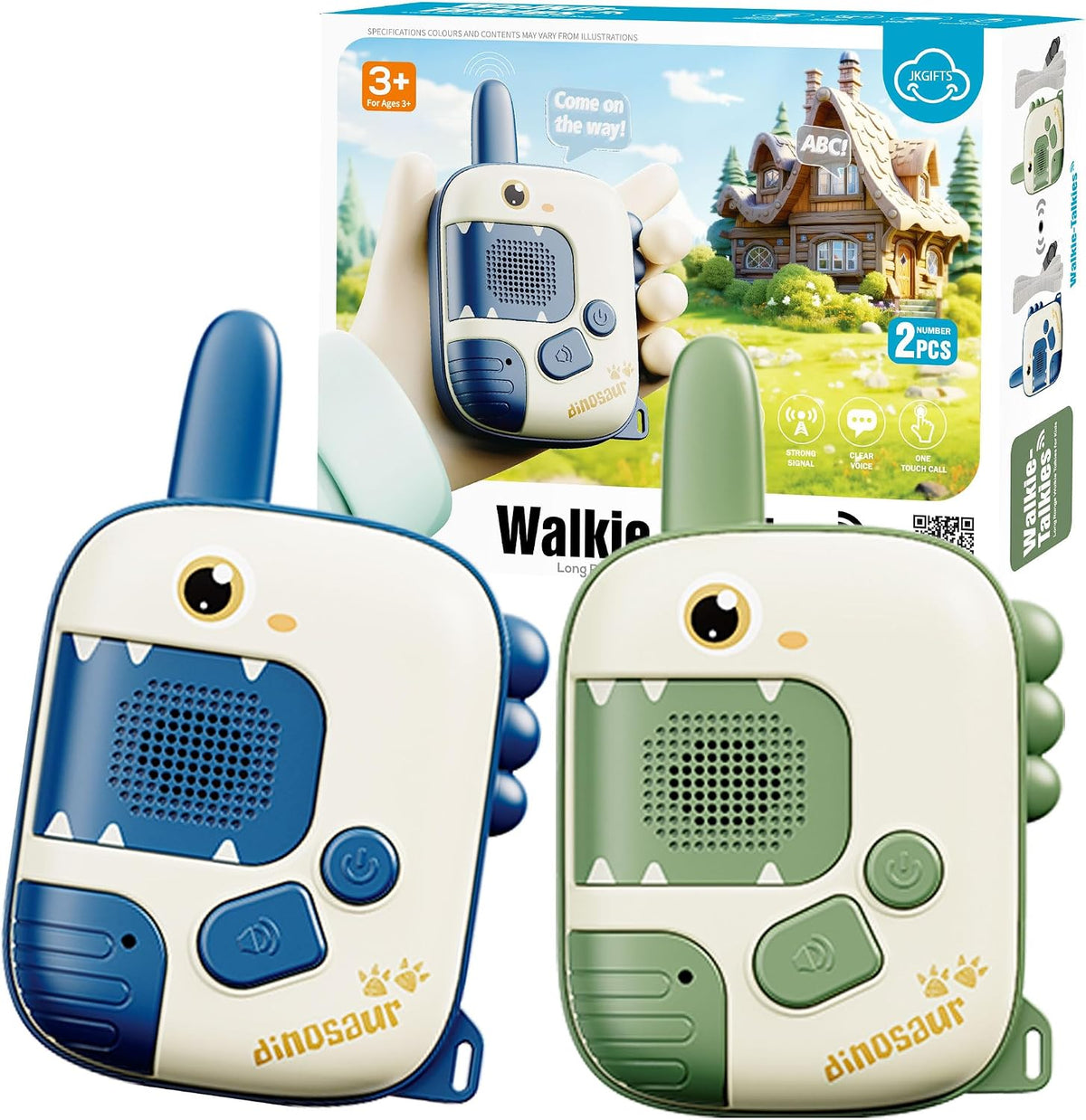 Dino Walkie Talkies para niños, juguetes de dinosaurio para niños d...