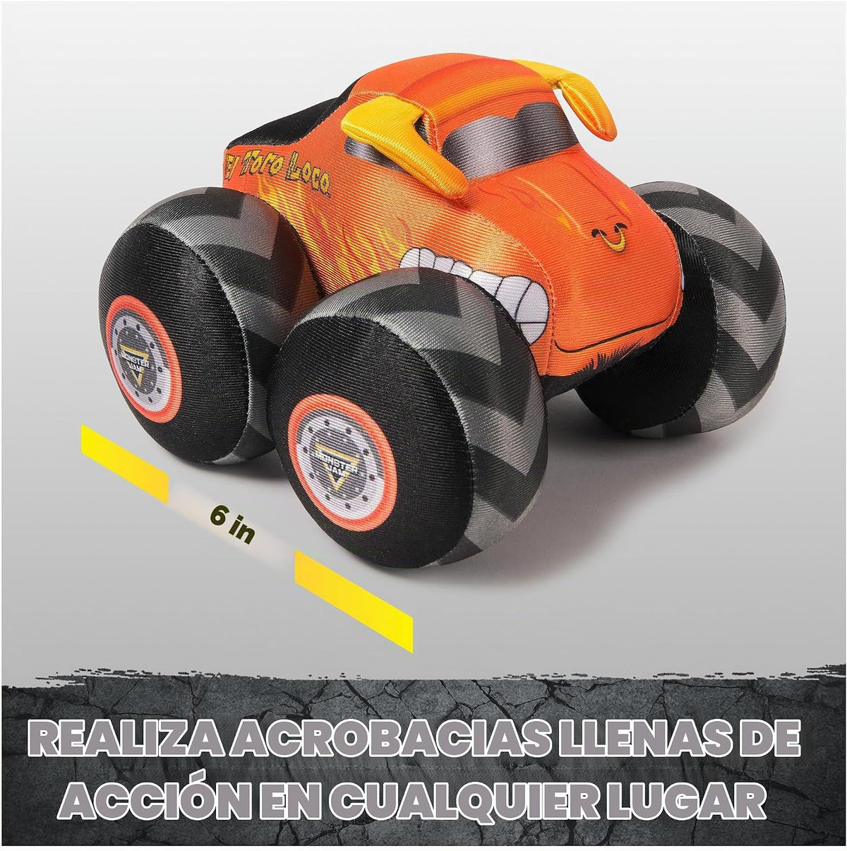 Monster Jam El Toro Loco Camión de peluche de 7 pulgadas con luces...