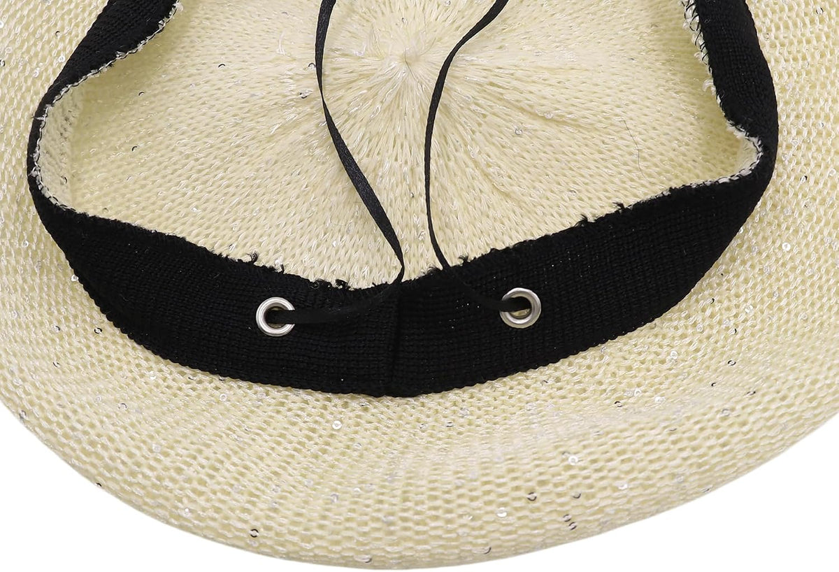 MOSSTYUS Boina ligera de encaje para mujer, diseño floral, transpir...