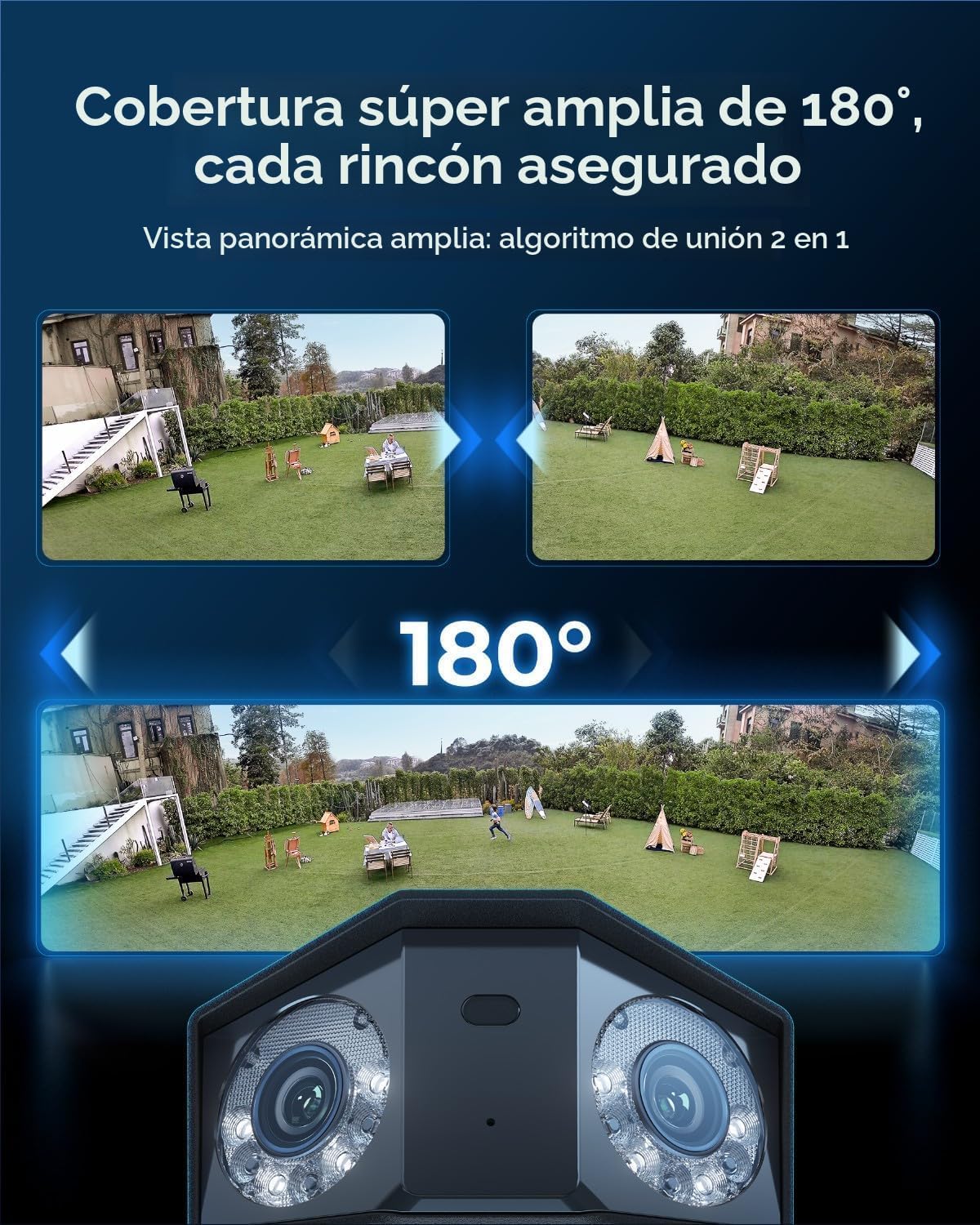 REOLINK Duo 3 PoE 16MP UHD Cámara de Seguridad PoE de Doble Lente c...