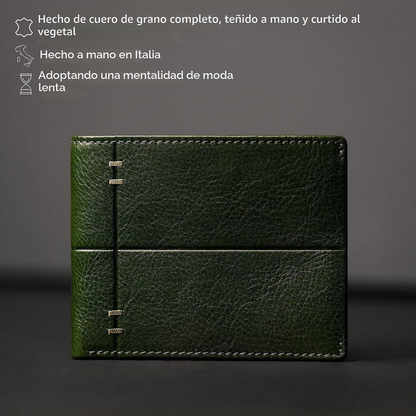 Time Resistance Cartera de cuero \u2013 Cartera italiana hecha a ma...