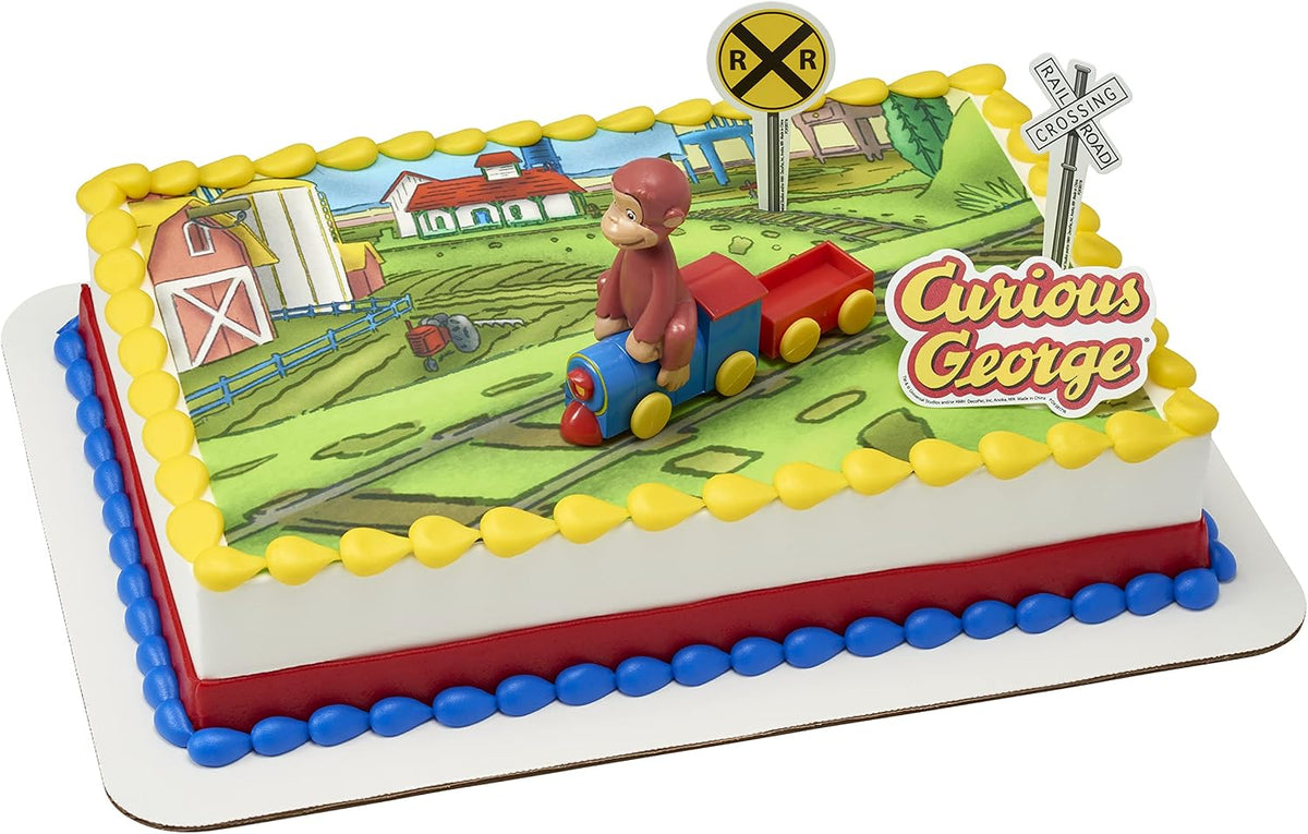 Curious George Train - Decoración para tartas | Juego de decoración...