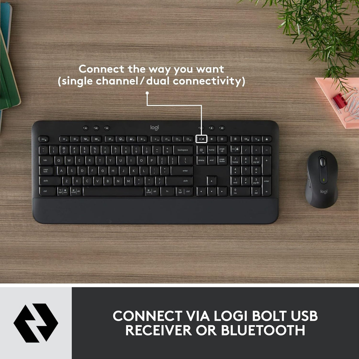 Logitech Signature MK650 Combo para teclado y mouse empresariales -...