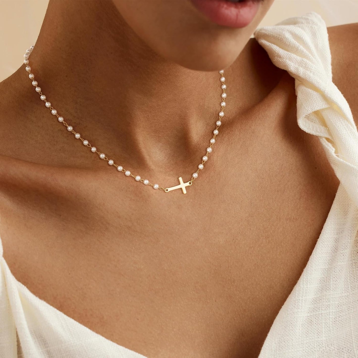 NECOCY Regalos de Pascua, collares mejorados con cruz de corona par...