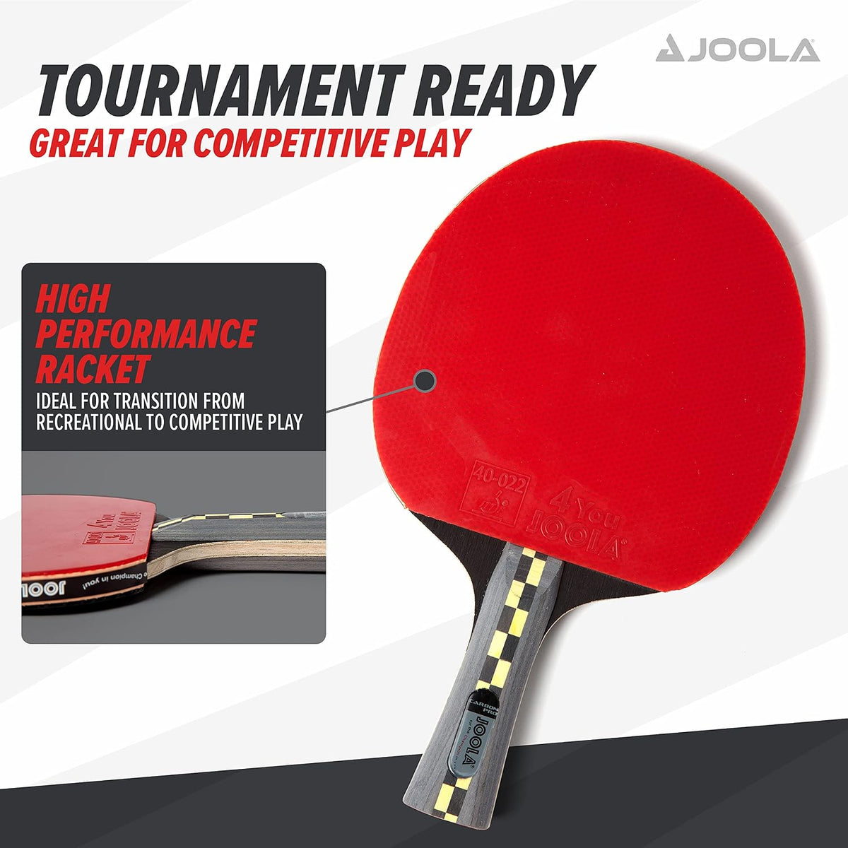 Pala de Ping Pong Profesional JOOLA Carbon Pro - Raqueta con Tecnol...