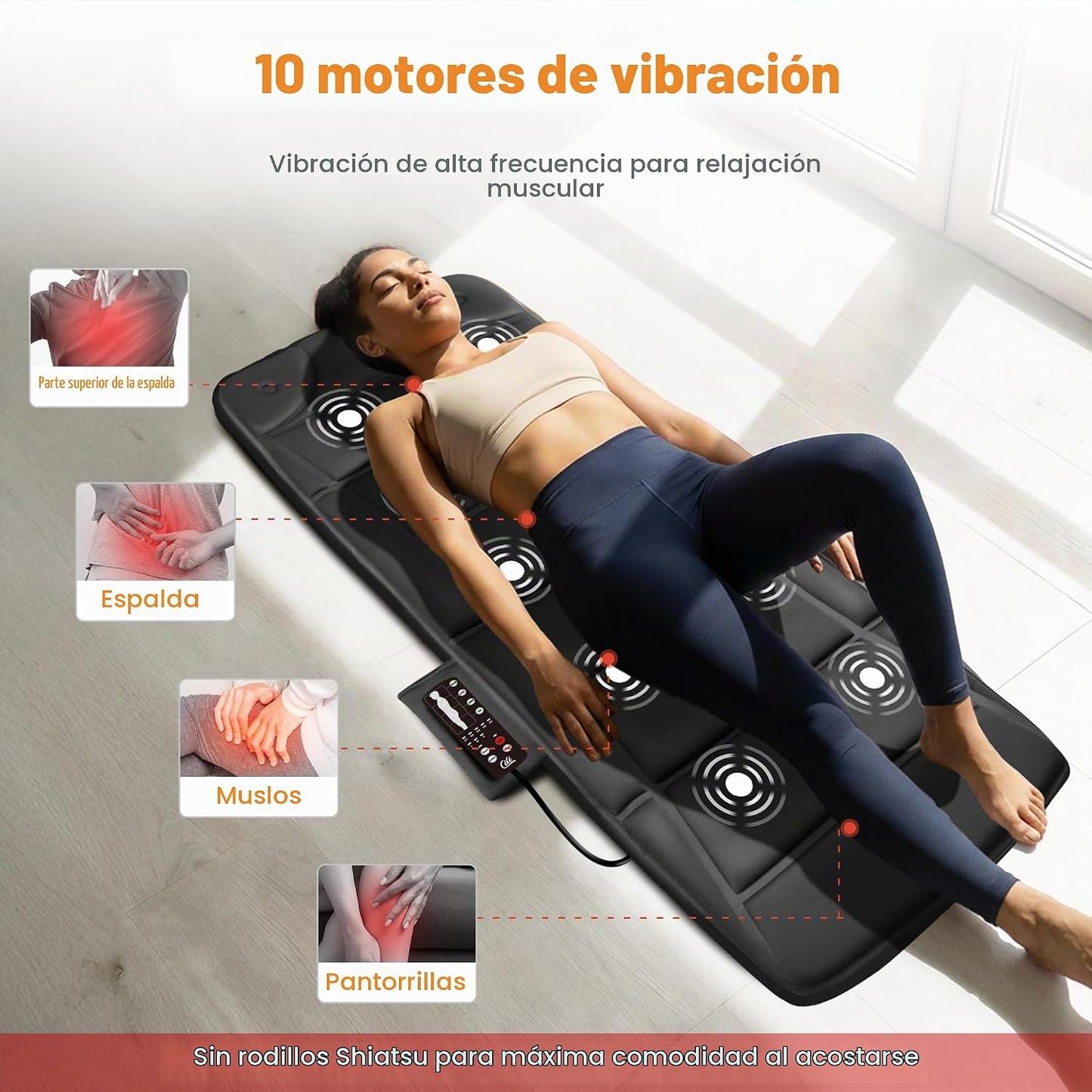 CILI Alfombrilla de masaje de cuerpo completo, almohadilla para sil...