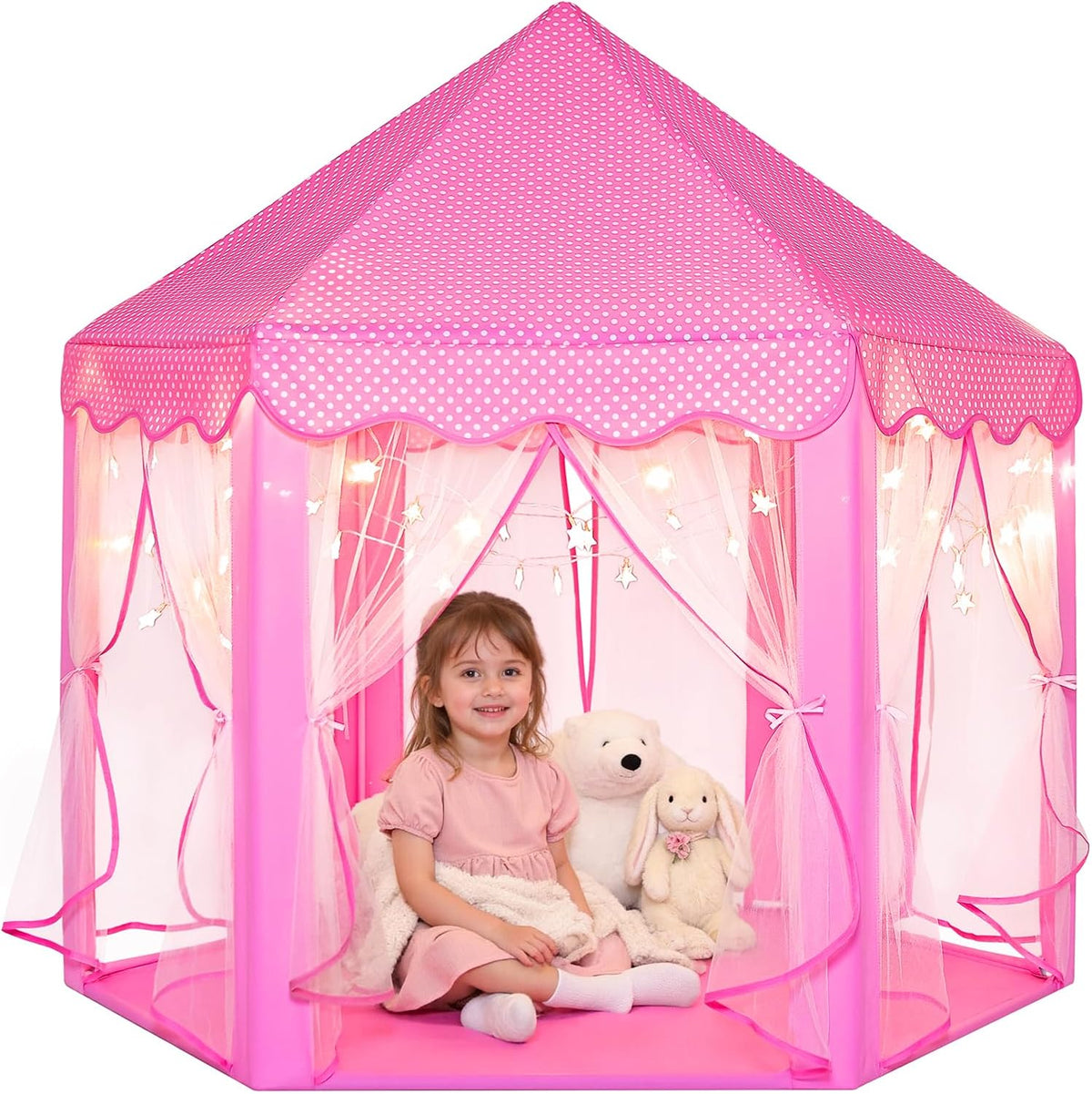Sumbababy - Tienda de campaña tipo castillo de princesa para niñas,...
