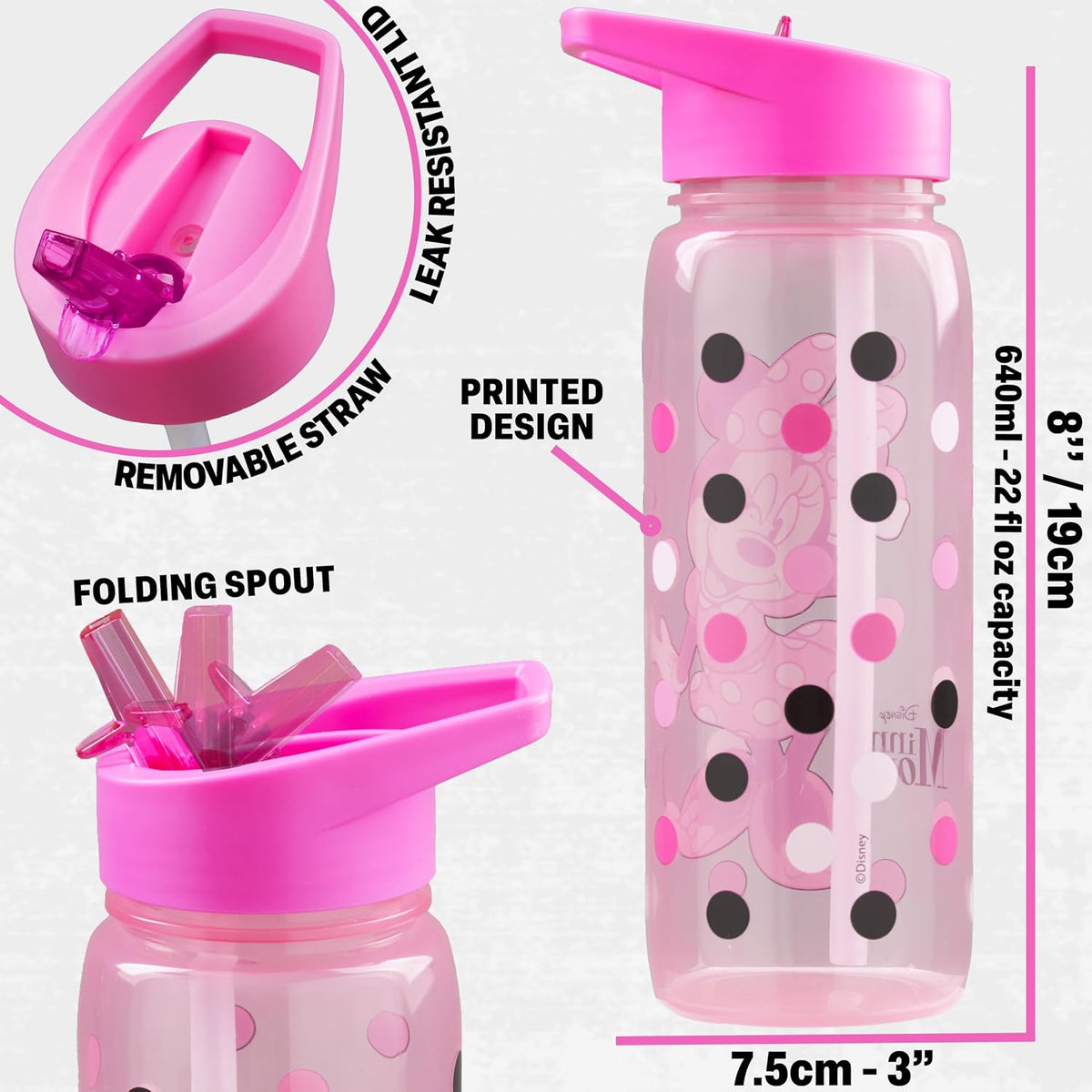 Get Trend Disney Minnie Mouse Juego de bolsa de almuerzo, caja bent...