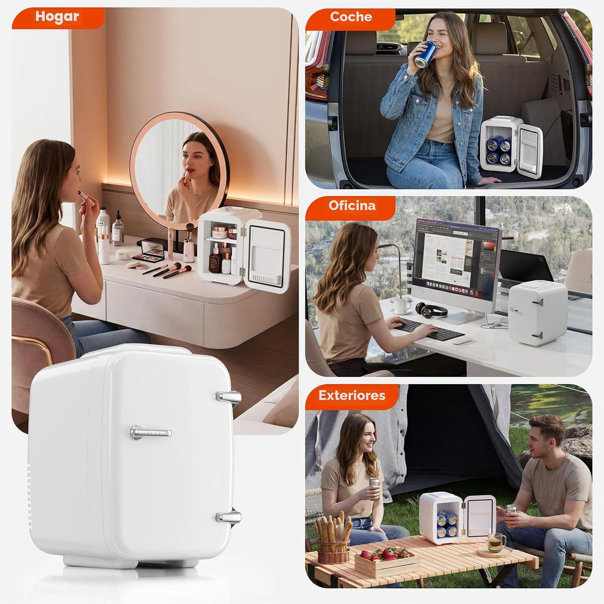 Mini refrigerador para dormitorio, 4 litros\/6 latas, mini refriger...