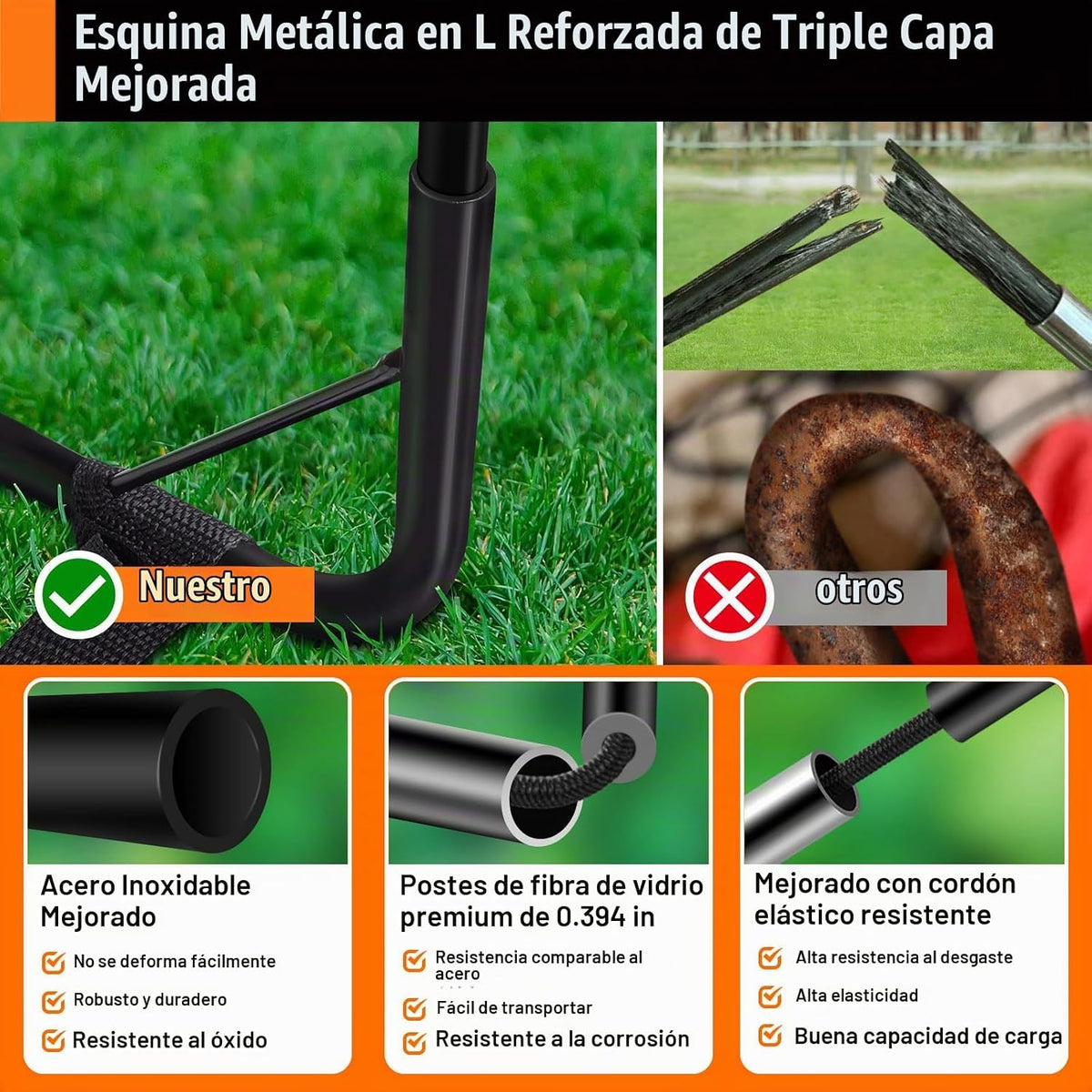 FITPARNER Arcos de Fútbol para Niños para Patio Trasero - Juego de...