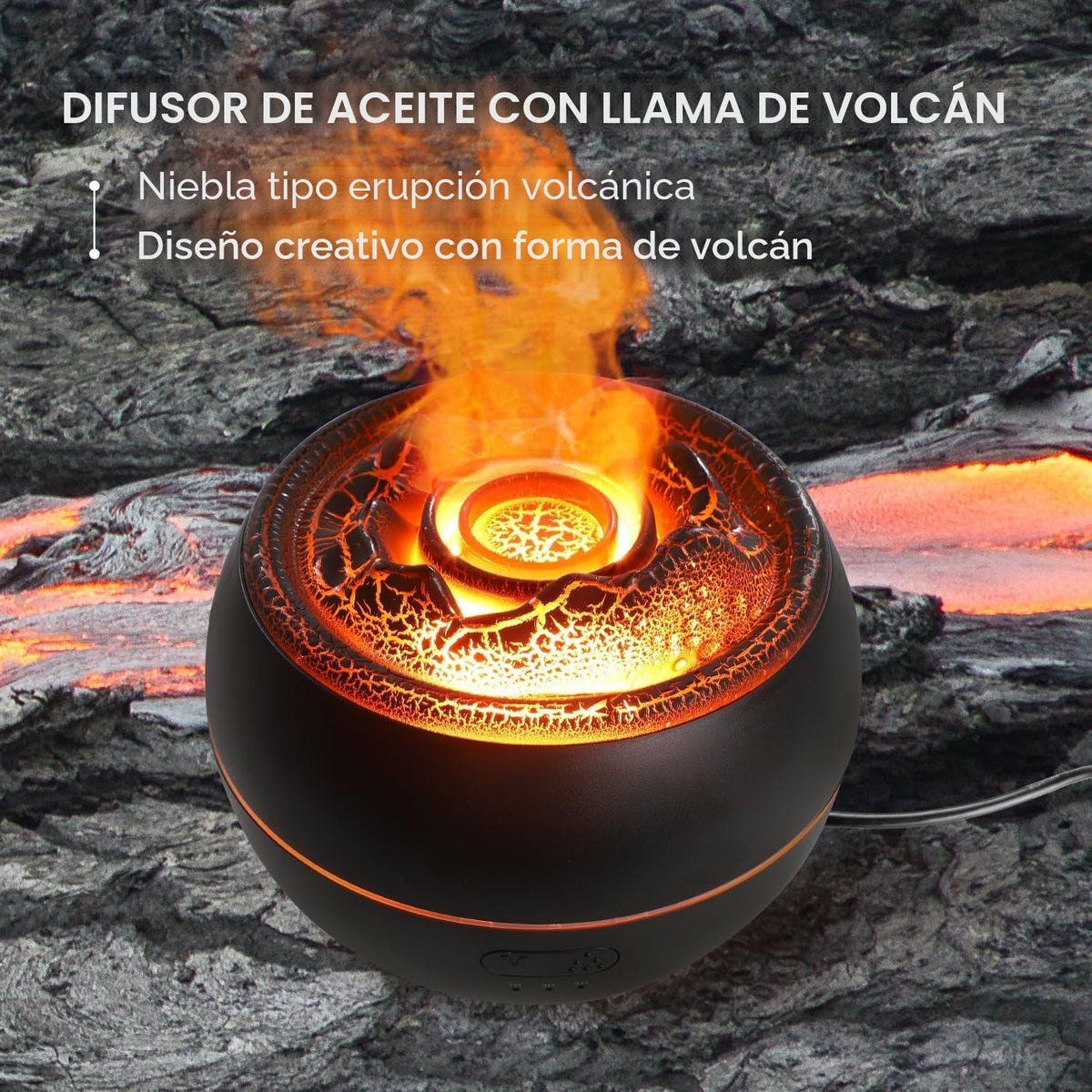 YALEDI Difusor de Aceite Esencial, Difusor de Aromaterapia de Llama...
