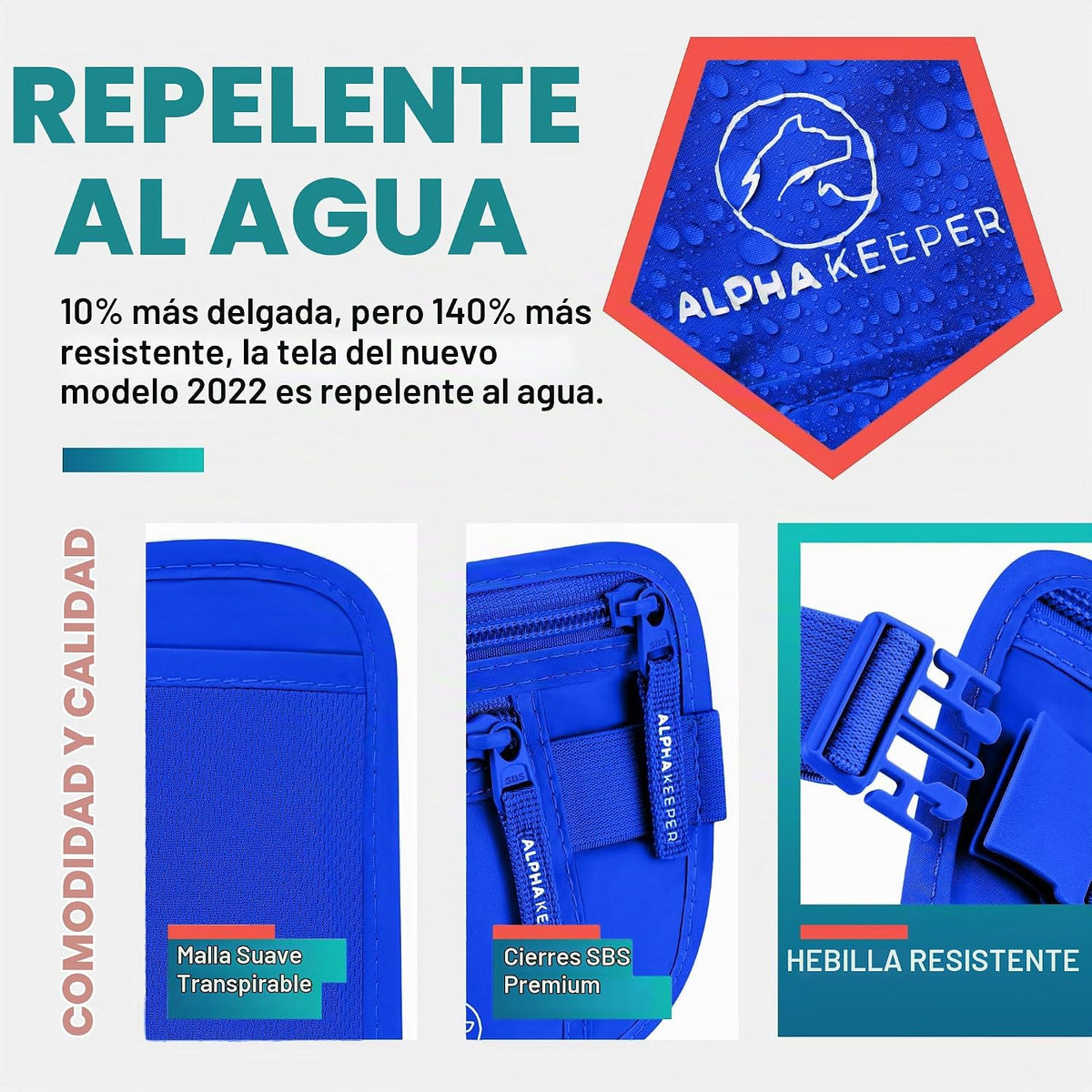 Alpha Keeper Cinturón de dinero para viajes oculto debajo de la rop...