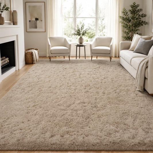 Alfombra de área para sala de estar y dormitorio: 9x12 camello suav...