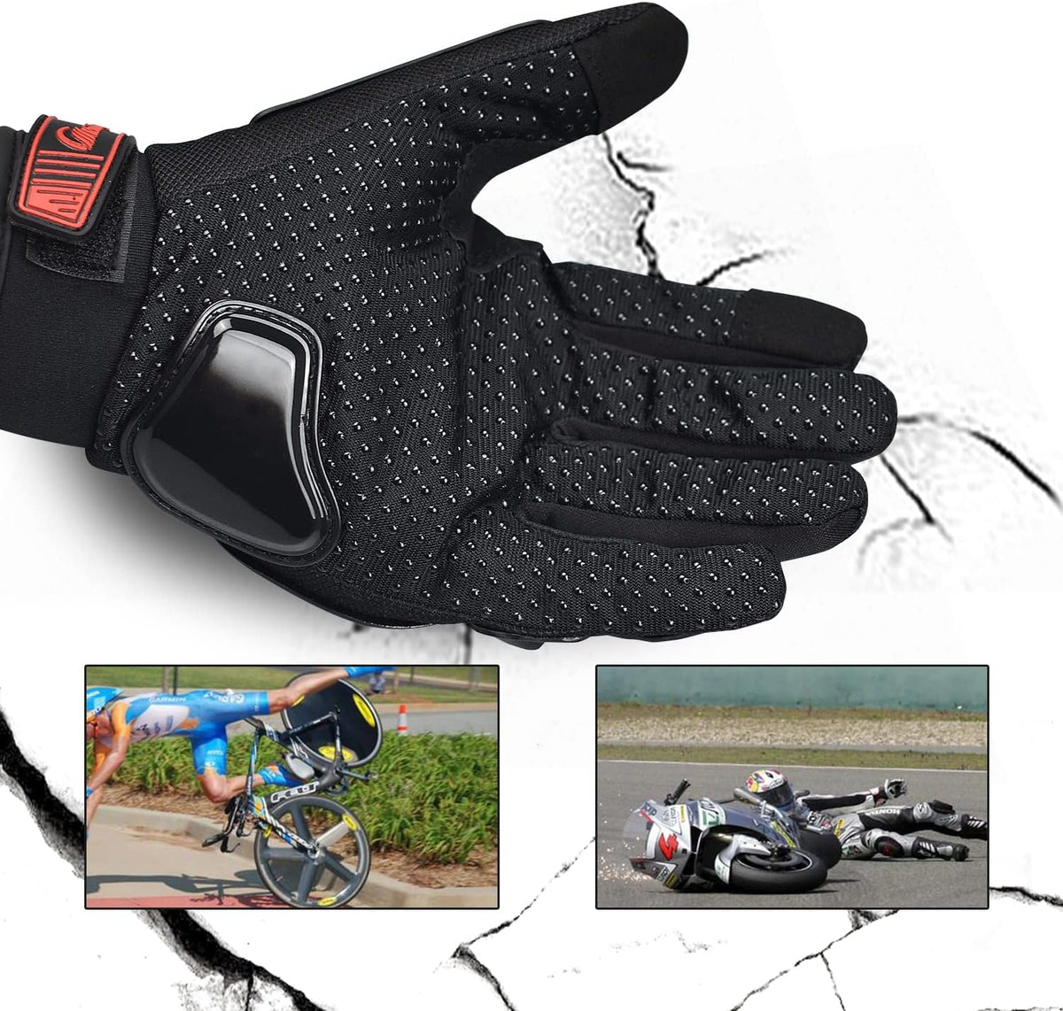 ELCYCO - Guantes de motocicleta para mujer con pantalla táctil, par...