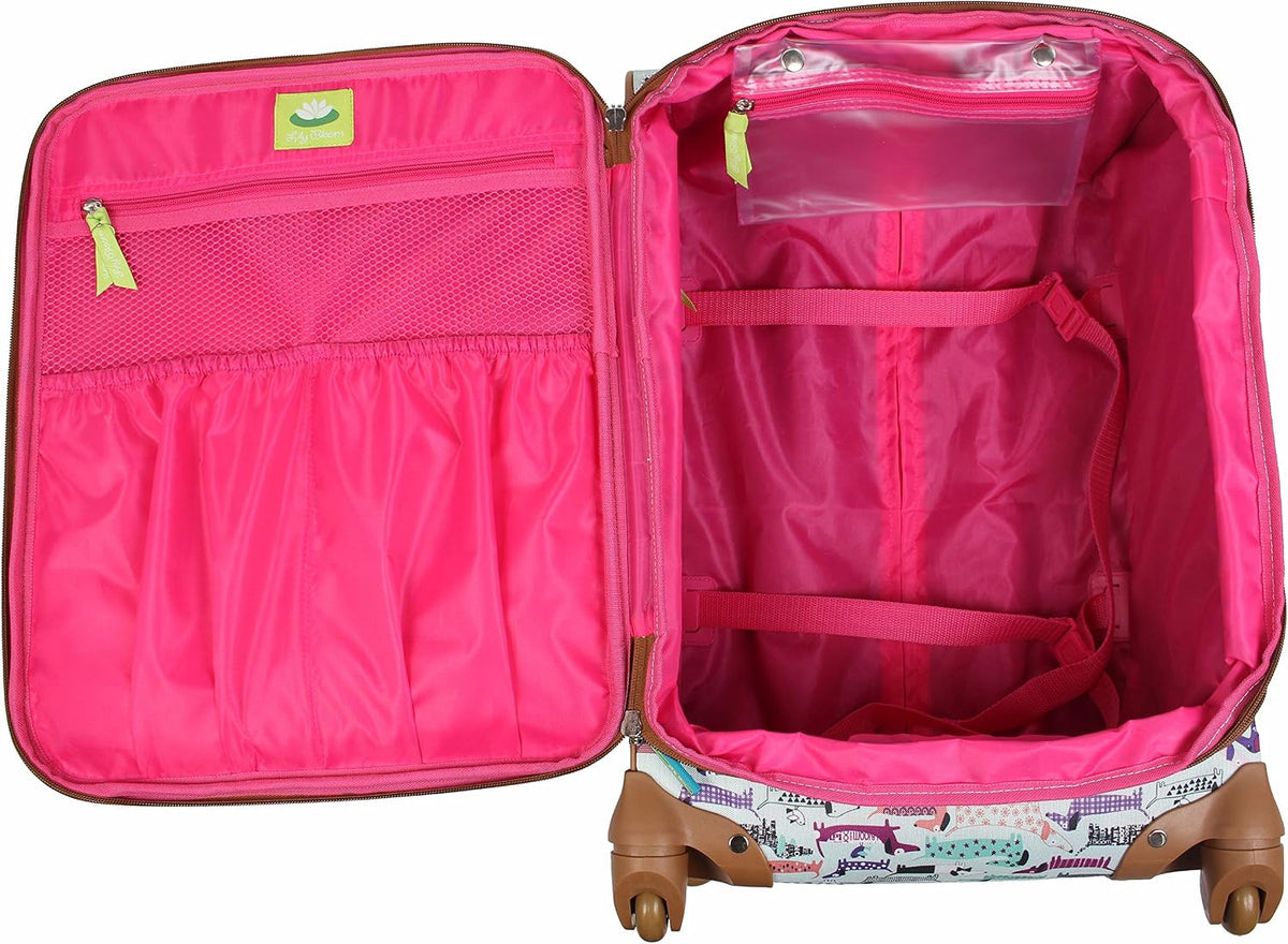 Lily Bloom - Equipaje con patrón de diseño de 24 pulgadas, maleta e...