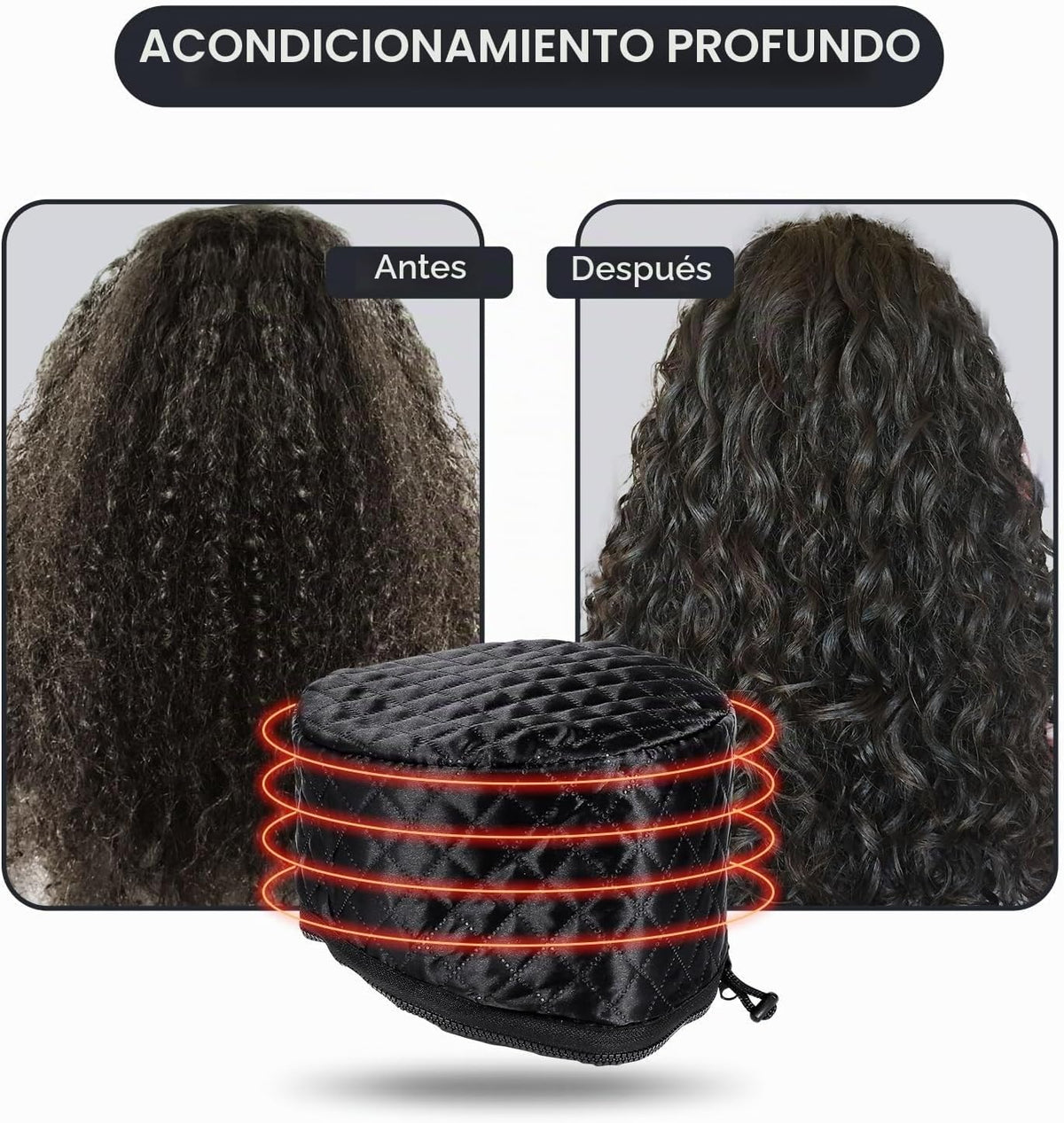 Tapa eléctrica del vapor del cabello, gorra de calefacción del somb...