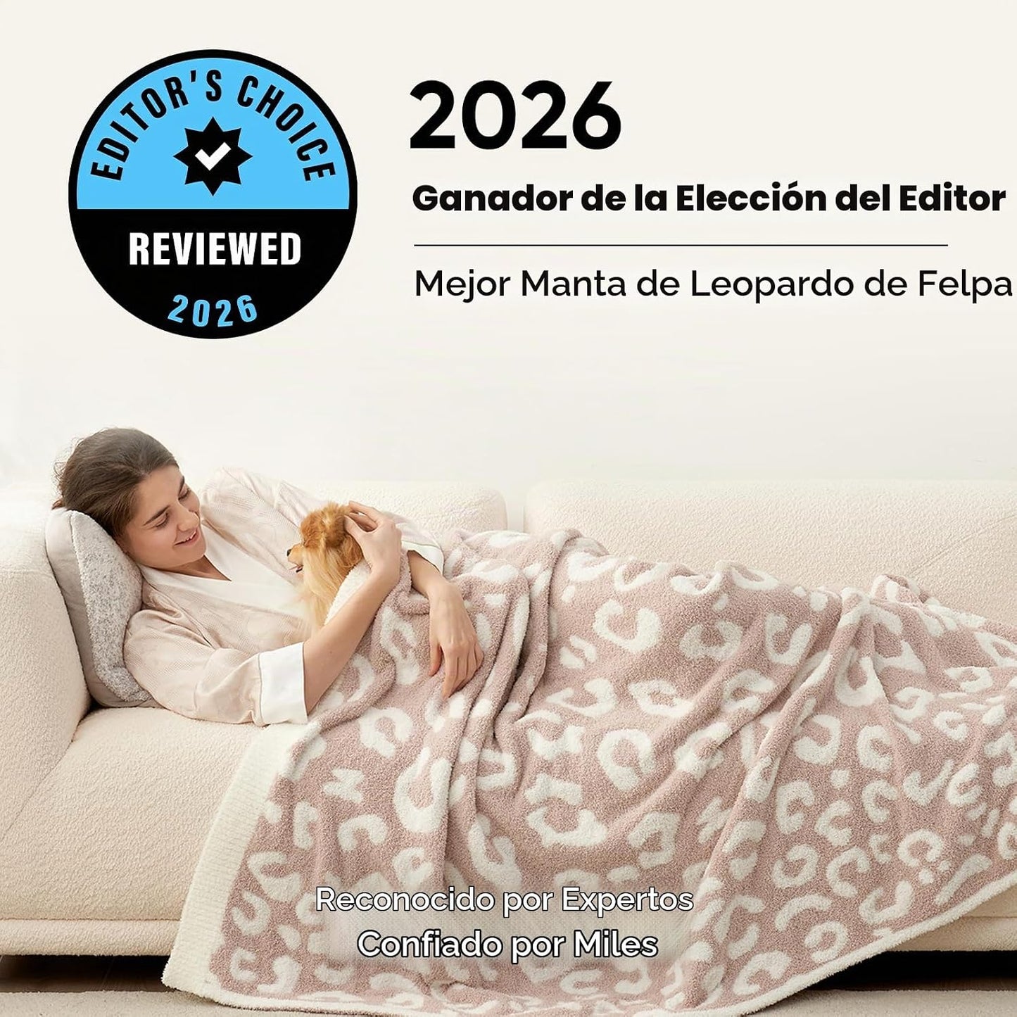 Snuggle Sac - Manta de leopardo reversible para sofá, cama, 50x60 p...