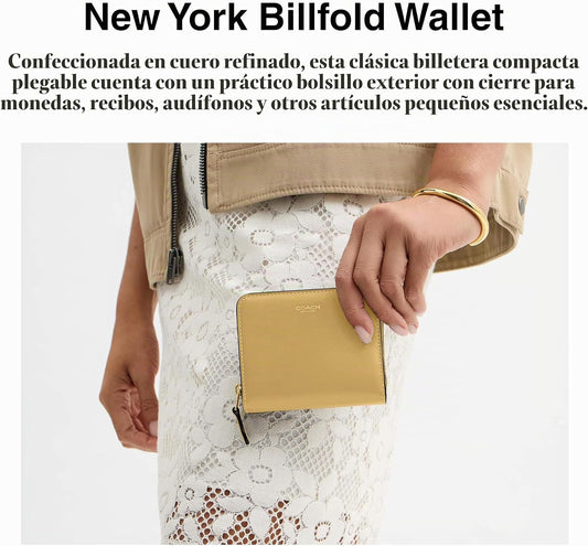 Coach Billetera de cocodrilo en relieve para mujer