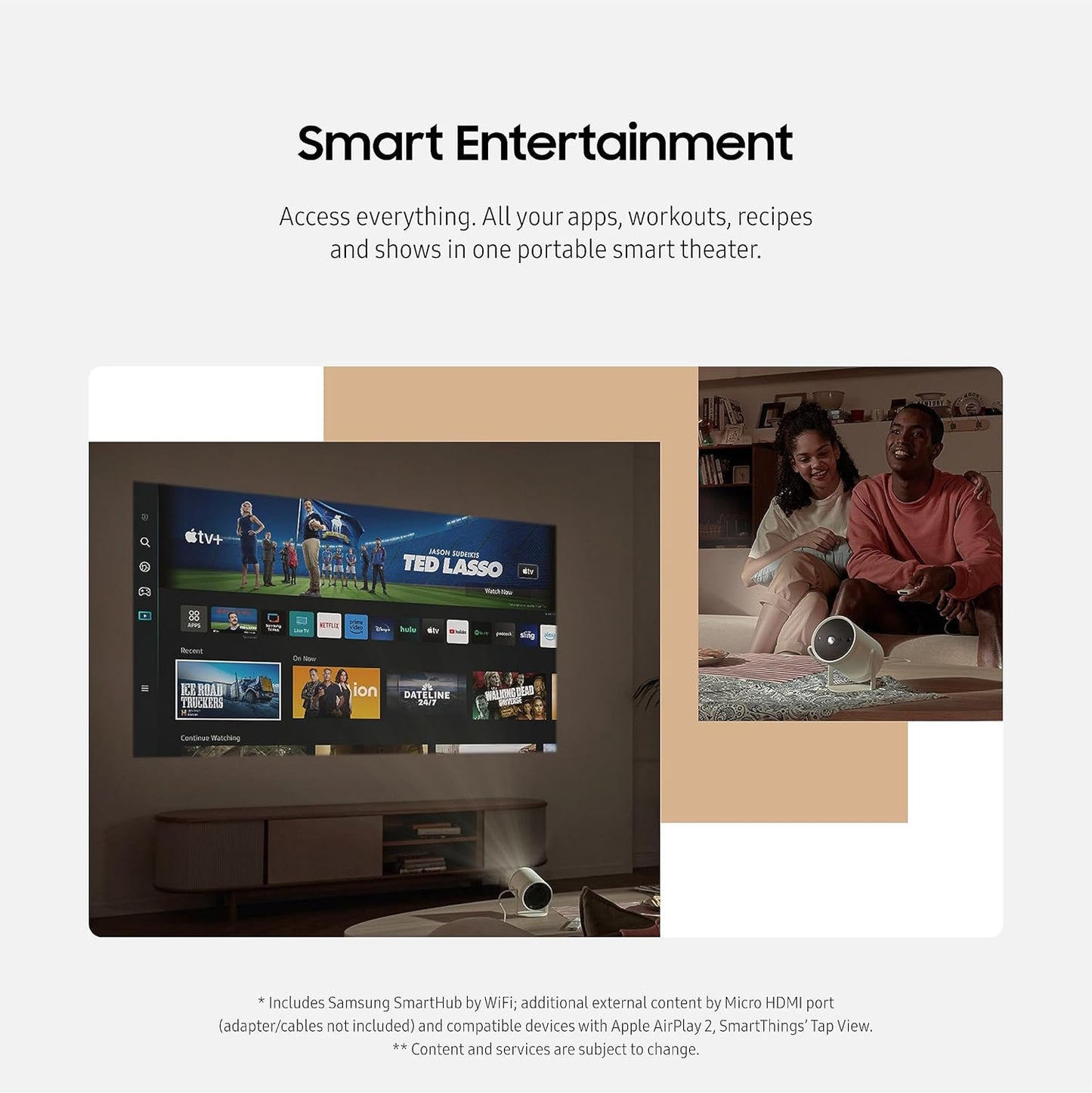 Samsung 30" - 100" The Freestyle 2nd Gen con Gaming Hub Pro...