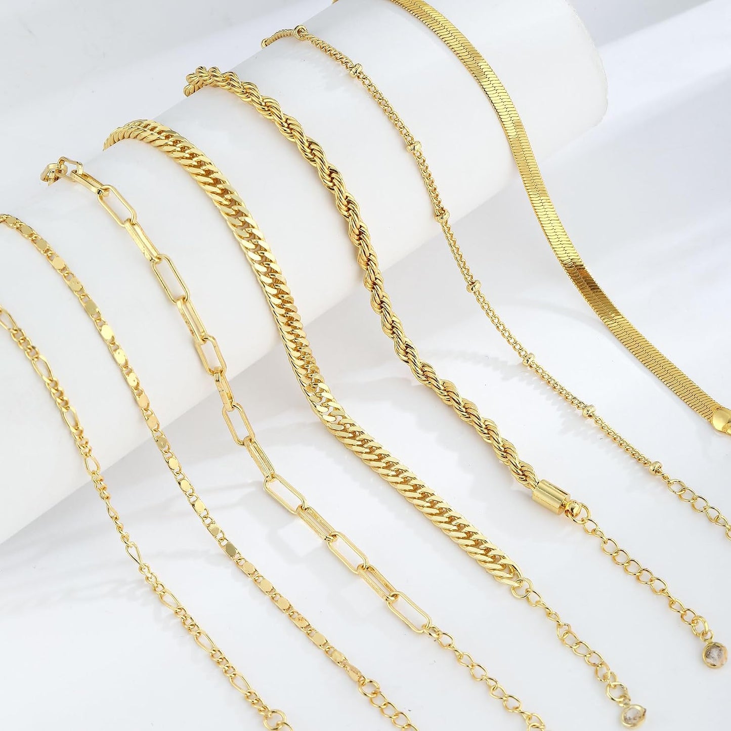 BERISO Pulseras de oro para mujer, elegante pulsera ajustable chapa...