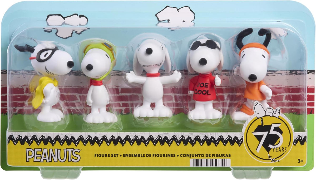Peanuts Snoopy - Juego de figuras coleccionables, paquete de 5 figu...