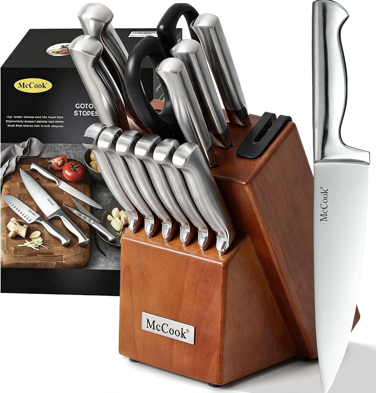 McCook® Juegos de cuchillos, juegos de bloques de cuchillos de coci...