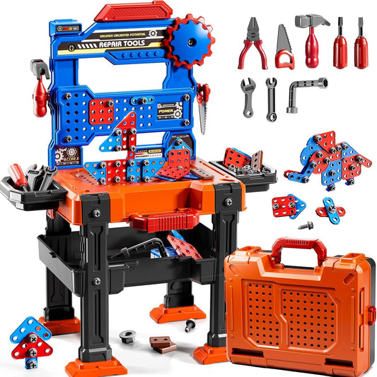 KIZONLY Juego de Herramientas de Juguete para Niños de 3 4 5 6 7 8...