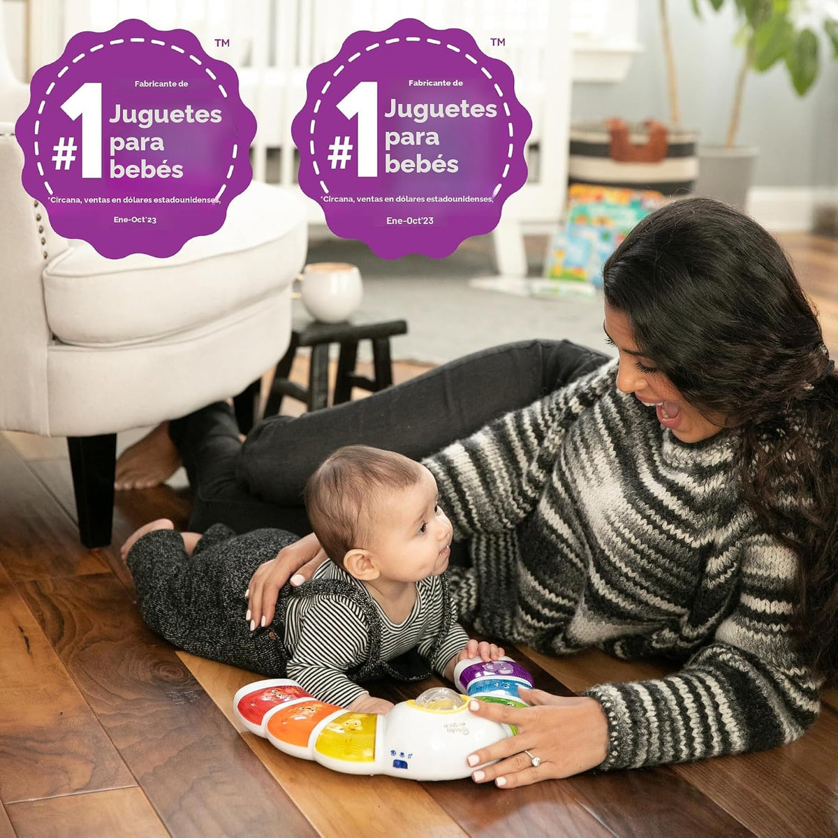 Baby Einstein Glow &amp; Discover - Juguete musical de barra de luz...