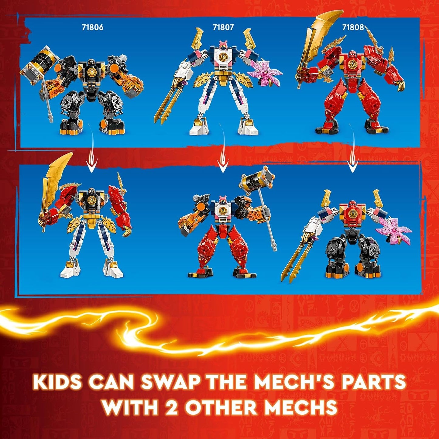 LEGO NINJAGO Cole's Elemental Earth Mech Mini Ninja juguete, fi...