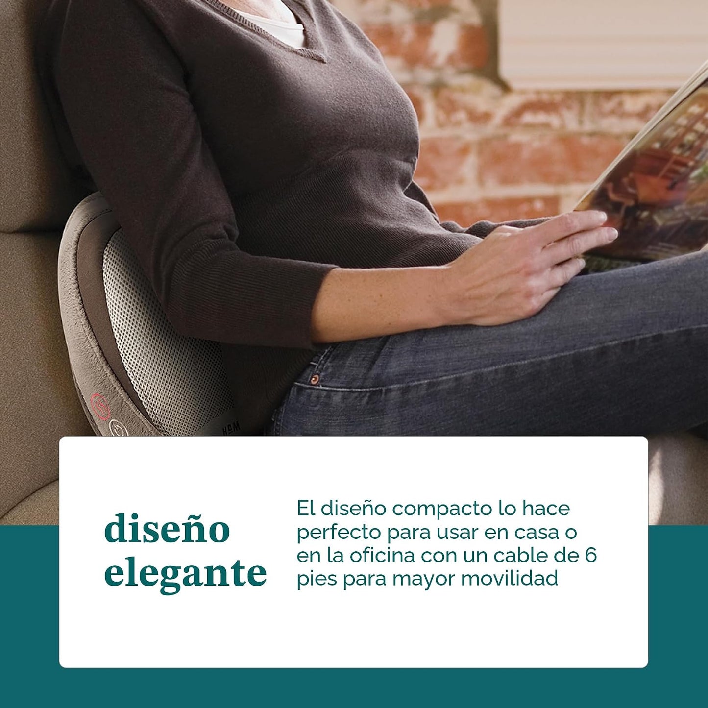HoMedics Almohada de Masaje Shiatsu 3D de Cuerpo Completo con Vibra...