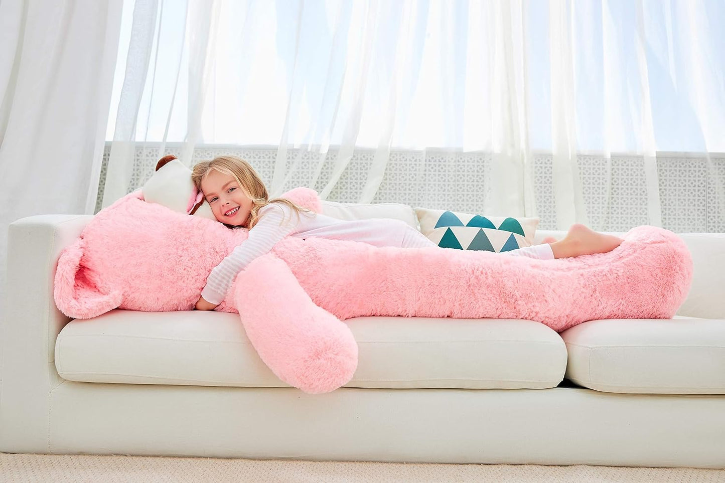 IKASA - Oso de peluche gigante, animales de juguete (Rosa, 63 pulga...