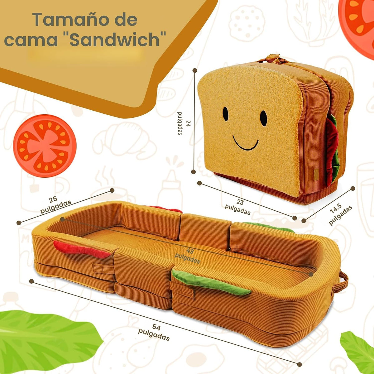 liftoza - Cama de viaje para niños pequeños, estilo sándwich, camas...