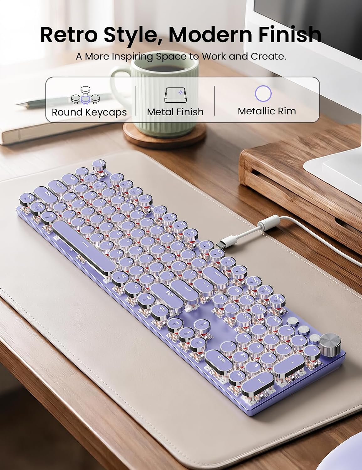 Sablute Combo de teclado mecánico inalámbrico y ratón, retroilumina...