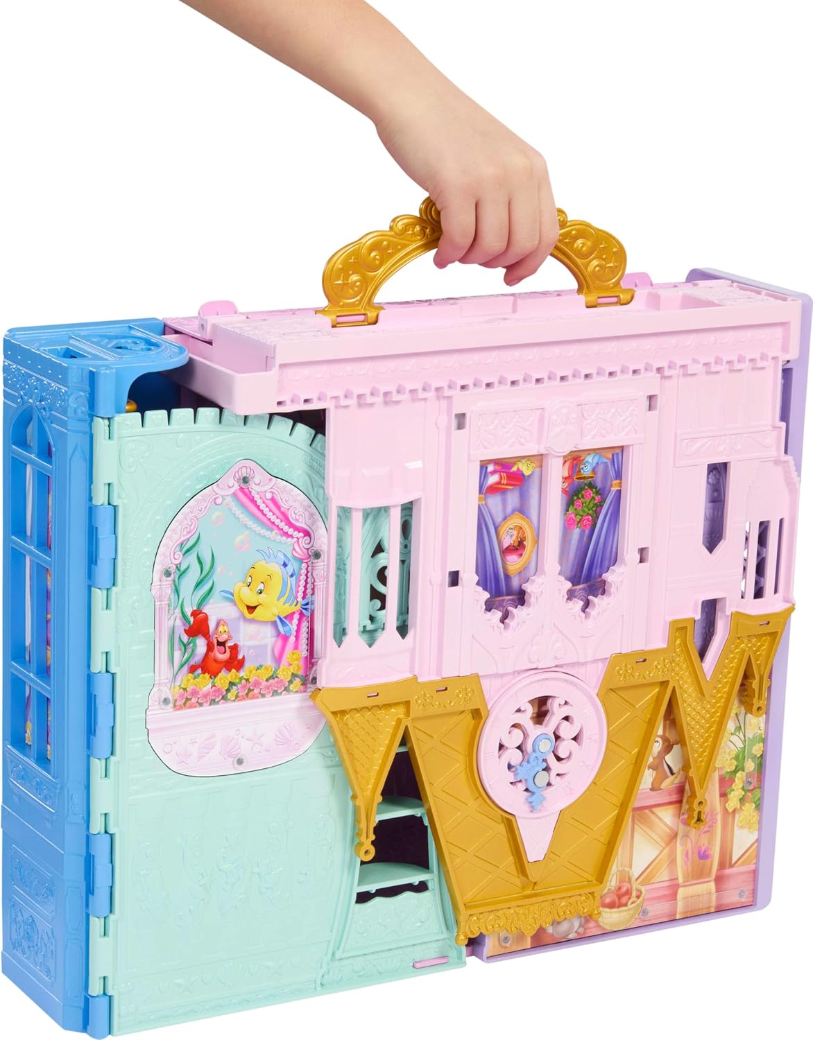 Mattel Disney Princess Castle - Casa de muñecas con 5 áreas de jueg...