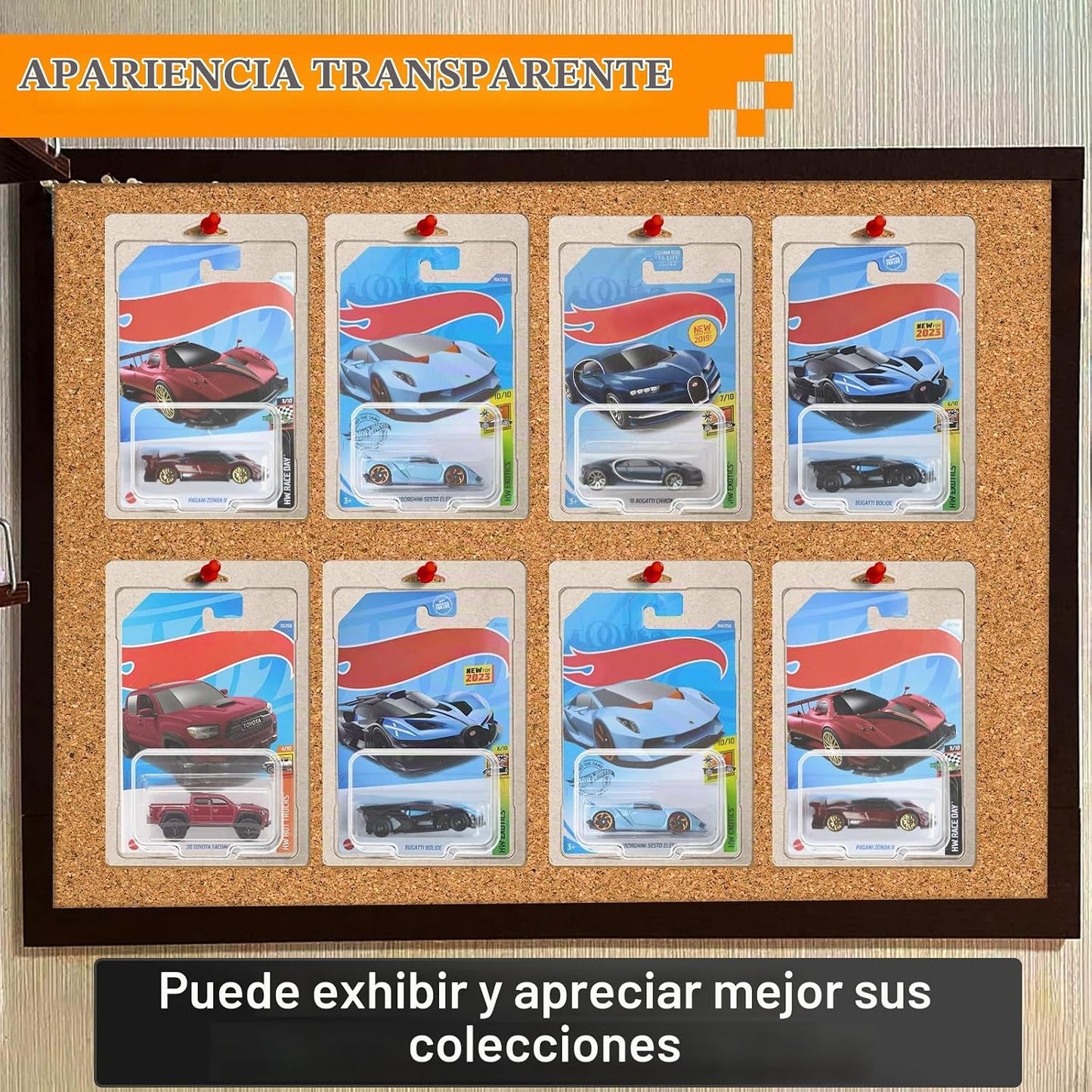 Funda protectora de 50 piezas compatible con Hot Wheels, estuche de...