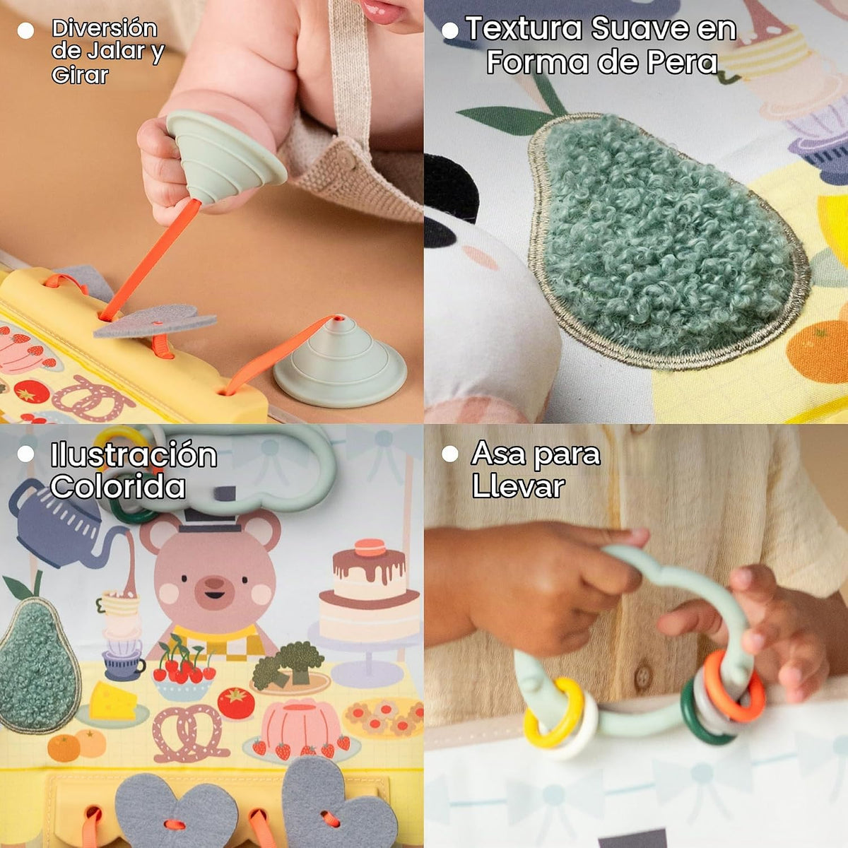 Taf Toys Play Station - Tablero Montessori multisensorial para niño...