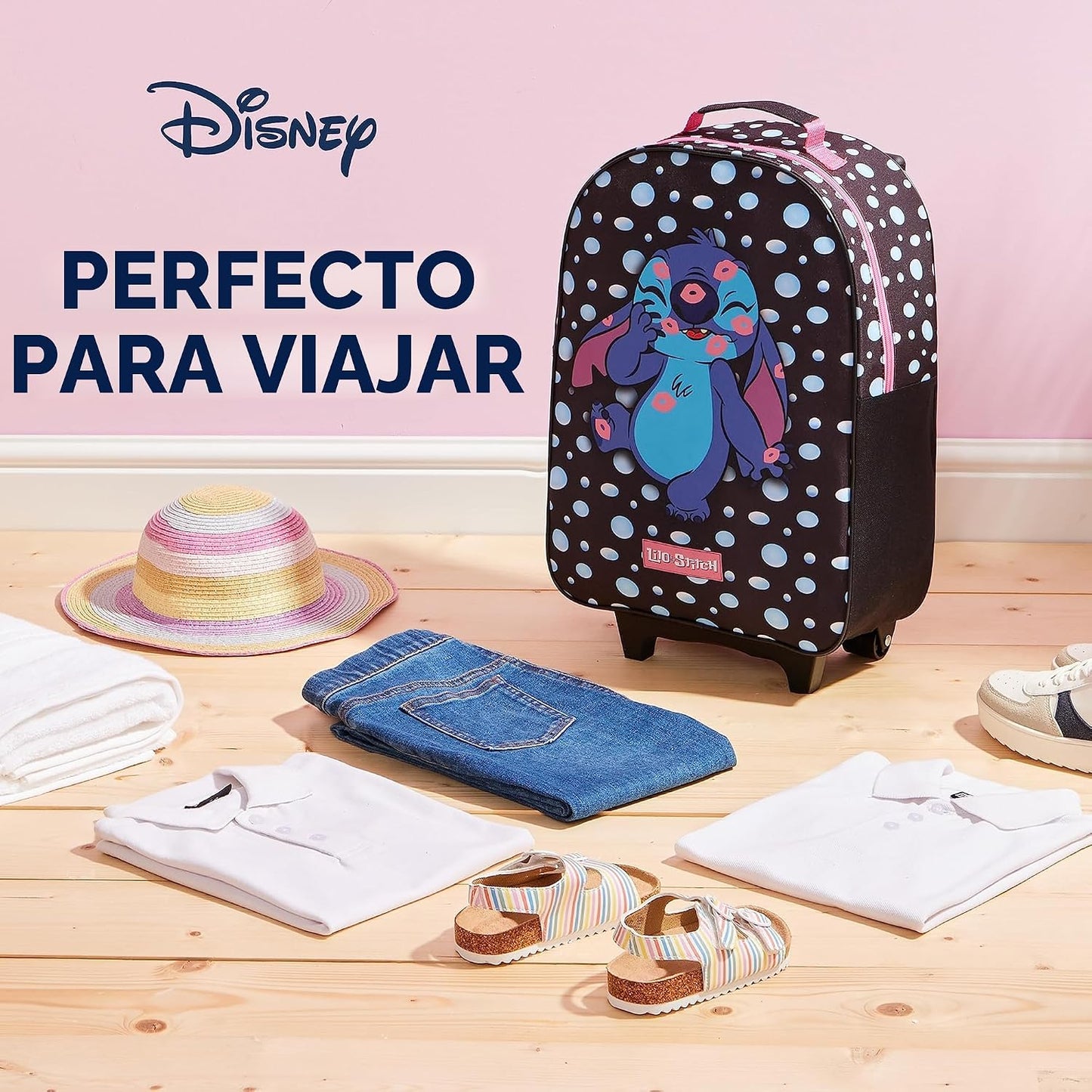 Disney Equipaje Rodante para Niños 40,6×27,9 cm, Maleta de Mano de...