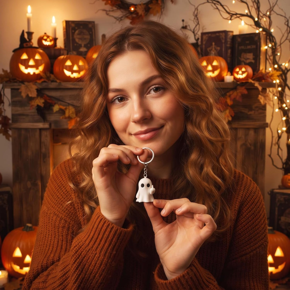 Angyape Divertido llavero fantasma de Halloween para bolso de mano,...